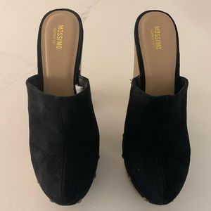 Suede Platform Mules
